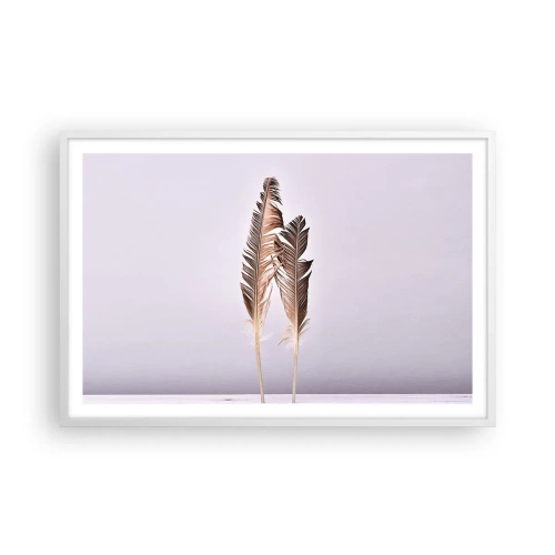 Affiche dans un cadre blanc - Poster - Face au néant - 91x61 cm