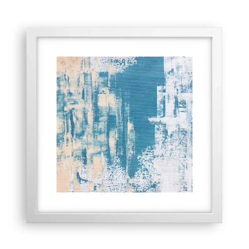 Affiche dans un cadre blanc - Poster - À travers un iceberg - 30x30 cm