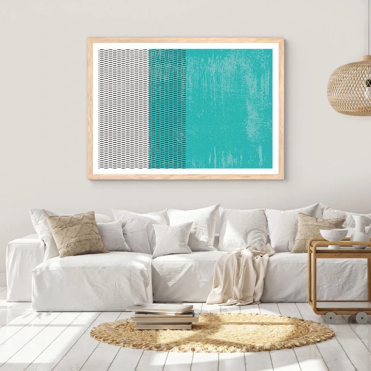 Affiche dans un chêne clair - Poster - Composition équilibrée - 70x50 cm