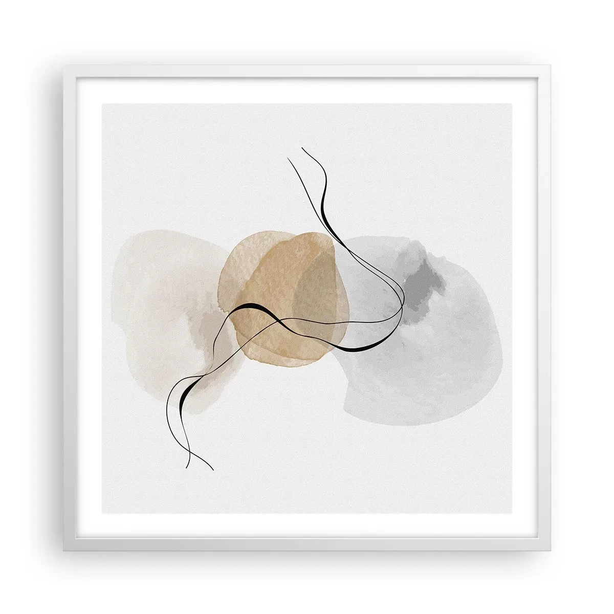 Affiche dans un cadre blanc - Poster - Perles d'air - 60x60 cm