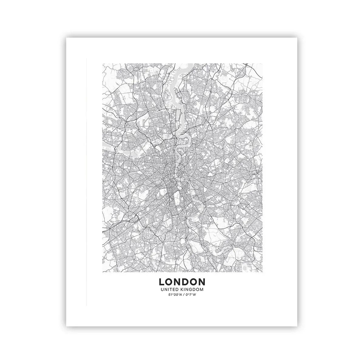 Affiche - Poster - Carte du labyrinthe londonien - 40x50 cm
