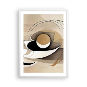 Affiche dans un cadre blanc - Poster - Composition : l'essence des choses - 50x70 cm