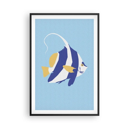 Affiche dans un cadre noir - Poster - Miss eaux tropicales - 61x91 cm