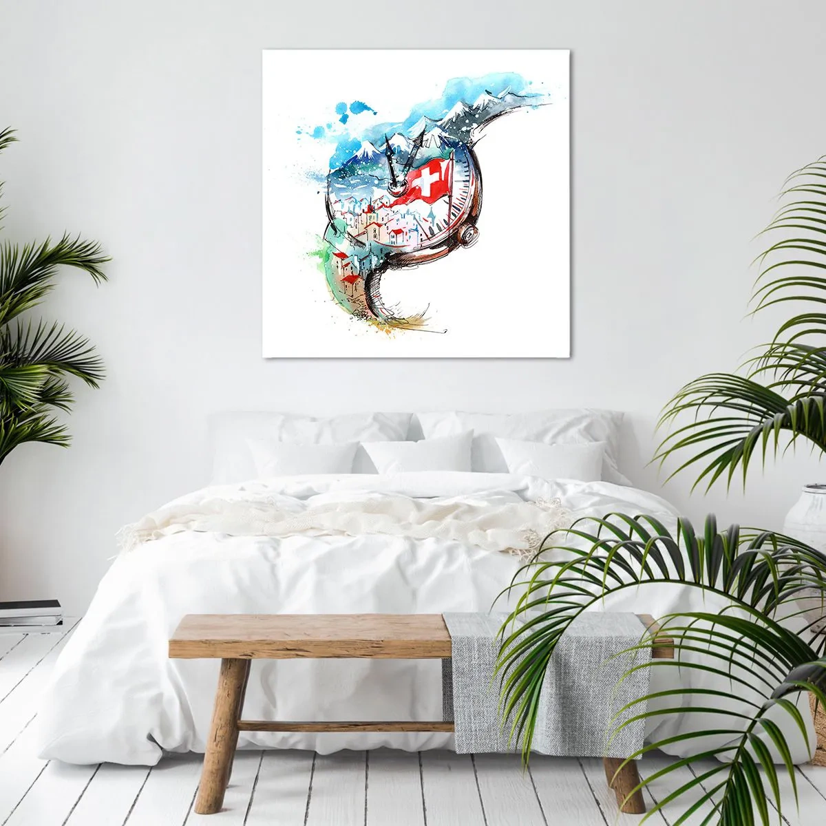 Impression sur toile - Image sur toile - L'esprit de la Suisse - 40x40 cm