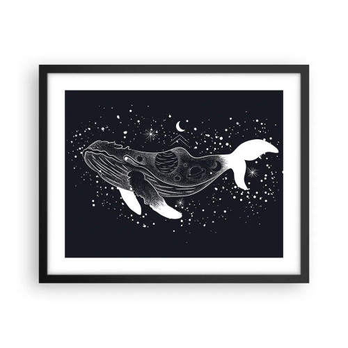 Affiche dans un cadre noir - Poster - Dans l'océan de l'univers - 50x40 cm