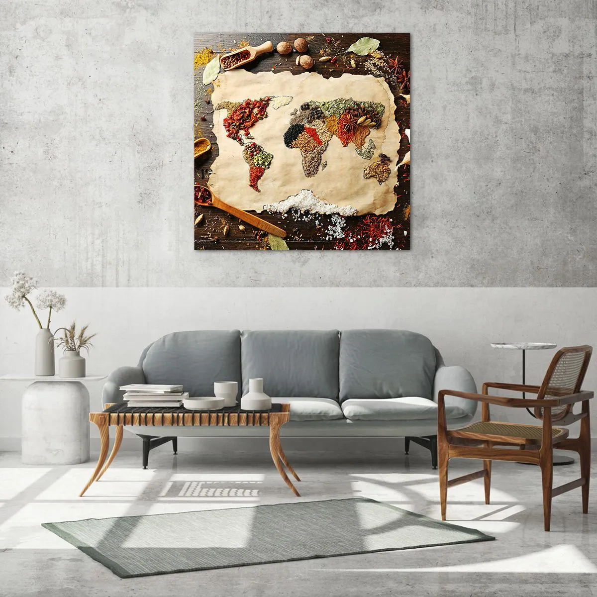 Impression sur verre - Image sur verre - Toutes les saveurs du monde - 30x30 cm