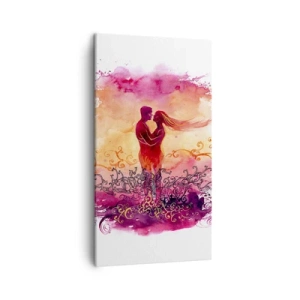 Impression sur toile - Image sur toile - Un coeur! Je n'ai pas besoin de beaucoup… - 45x80 cm