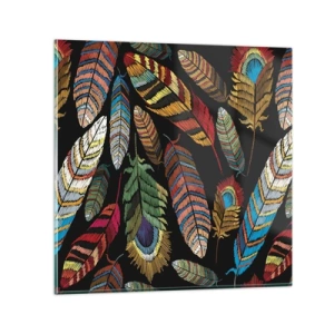 Impression sur verre - Image sur verre - Le carnaval des oiseaux - 60x60 cm