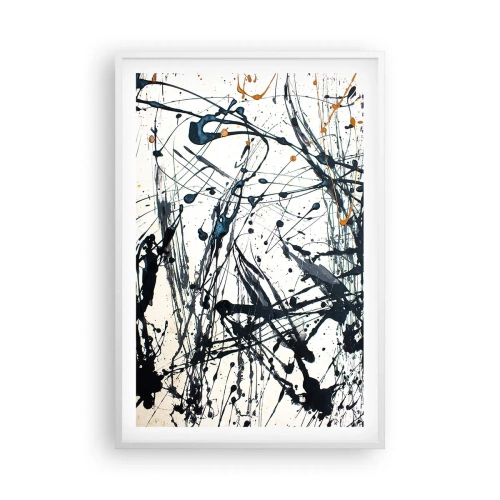 Affiche dans un cadre blanc - Poster - Abstraction expressionniste - 61x91 cm