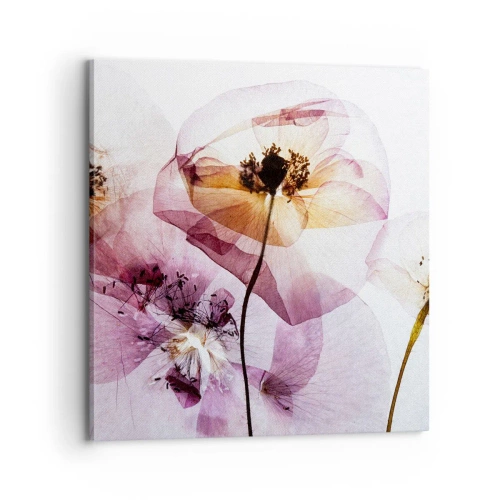 Impression sur toile - Image sur toile - Corps de fleurs transparente - 70x70 cm