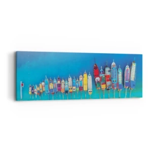 Impression sur toile - Image sur toile - Une vue à vol d'oiseau - 90x30 cm