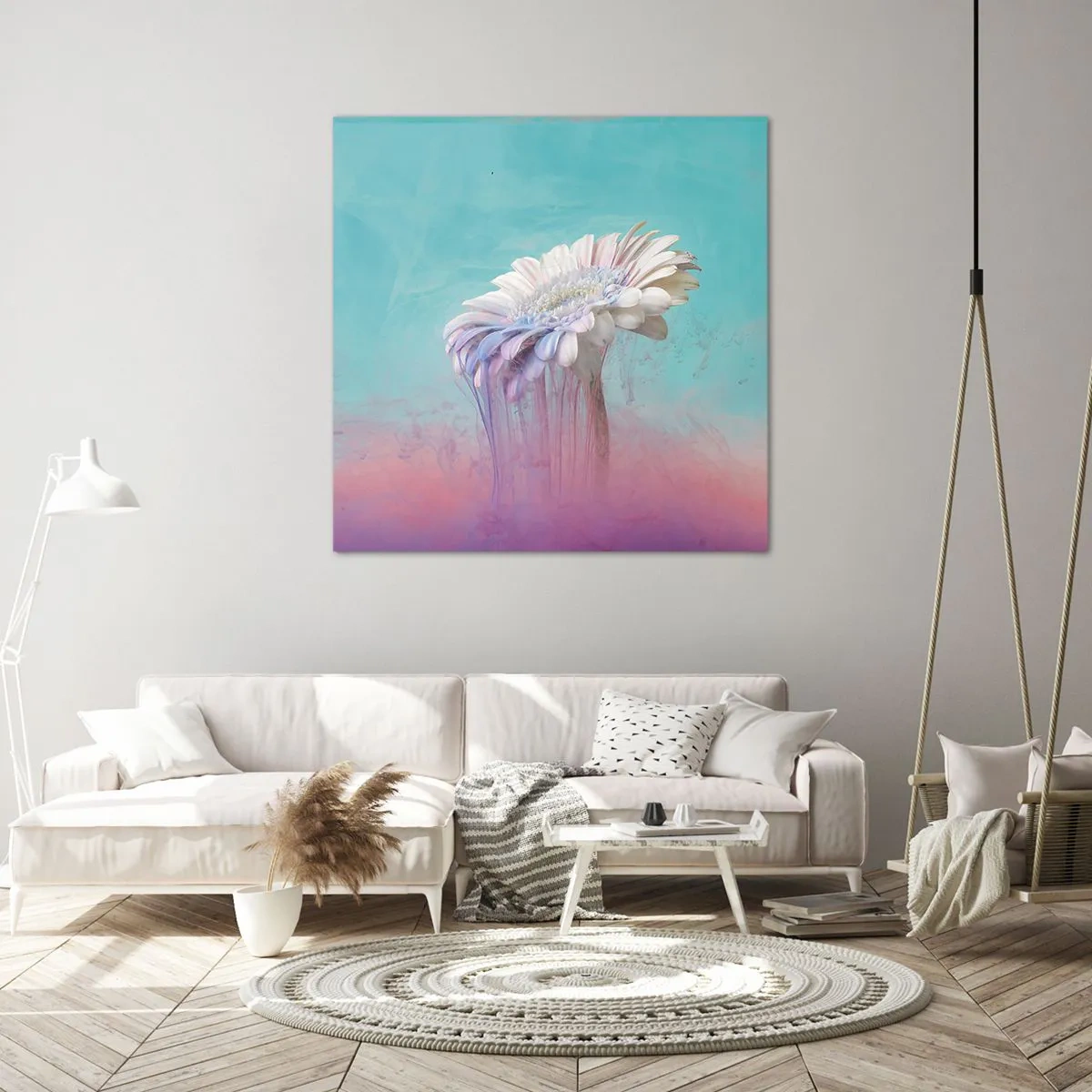 Impression sur toile - Image sur toile - Le monde souterrain des fleurs - 50x50 cm