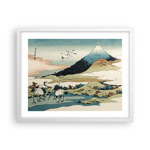 Affiche dans un cadre blanc - Poster - Avec une âme japonnaise - 50x40 cm