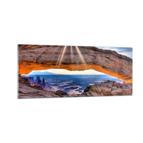 Impression sur verre - Image sur verre - Par la porte rocheuse - 100x40 cm