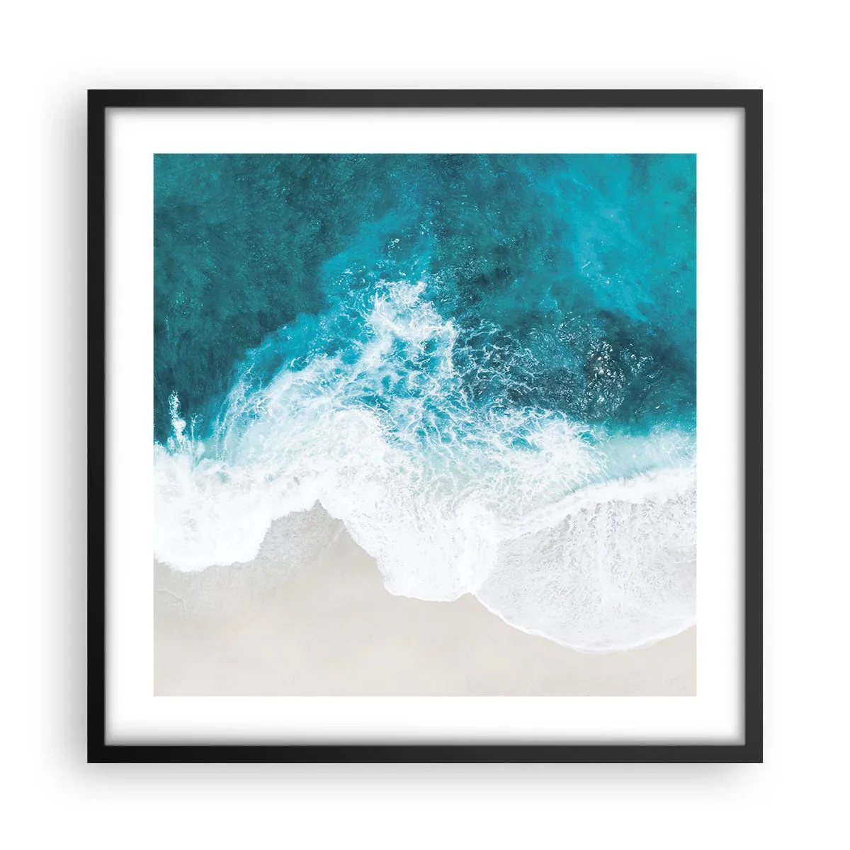 Affiche dans un cadre noir - Poster - Caresse naturelle - 50x50 cm