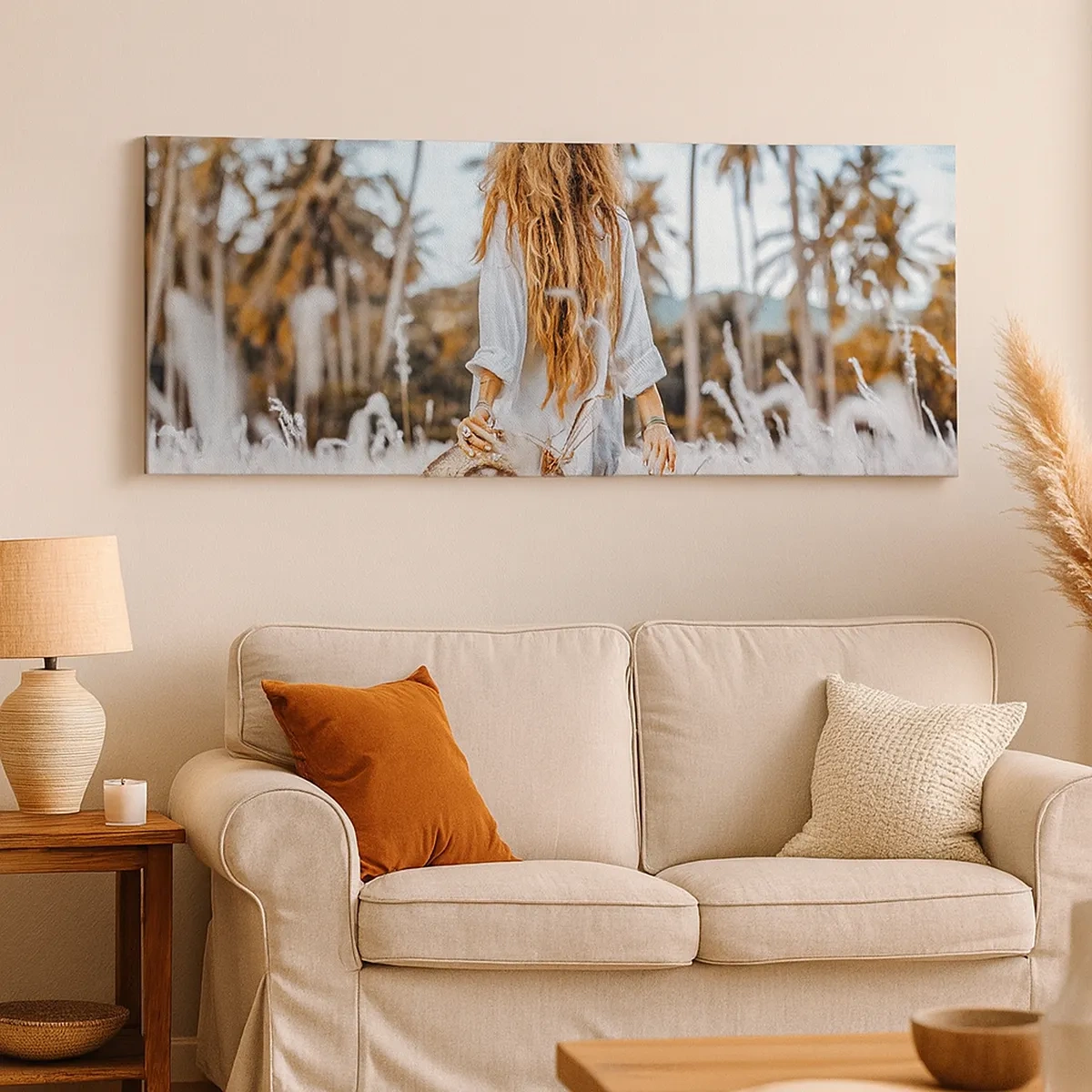 Impression sur toile - Image sur toile - Né de peluches d'herbe - 30x30 cm