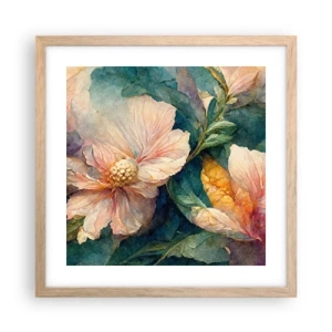 Affiche dans un chêne clair - Poster - Uniquement de la subtilité - 40x40 cm