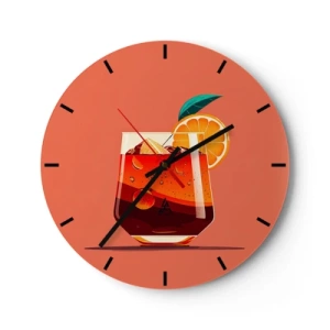Horloge murale - Pendule murale - Rafraîchissement d'été - 40x40 cm