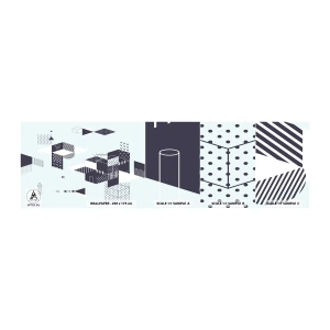 Échantillon de Papier Peint Autocollant Deluxe Sticker - Dans l'âme d'un mathématicien - Abstraction, Morceau, Modèle moderne - 100x30 cm