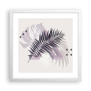 Affiche dans un cadre blanc - Poster - L'ombre de l'obscurité - 40x40 cm