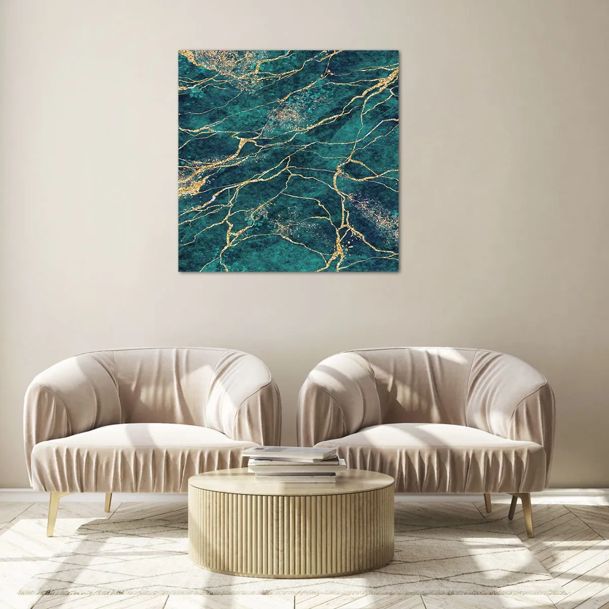 Impression sur verre - Image sur verre - Mine d'or - 30x30 cm