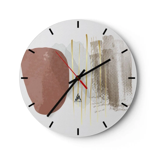 Horloge murale - Pendule murale - Colonnade abstraite - 40x40 cm