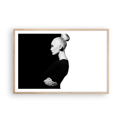 Affiche dans un chêne clair - Poster - Tout simplement une femme - 91x61 cm