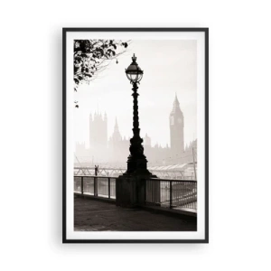 Affiche dans un cadre noir - Poster - Un matin londonien - 61x91 cm