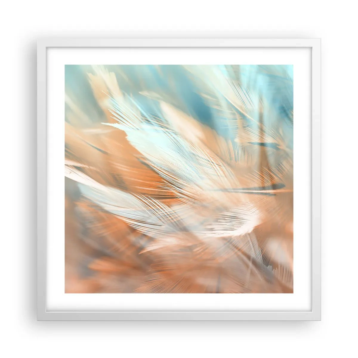 Affiche dans un cadre blanc - Poster - Au pays de la douceur - 50x50 cm