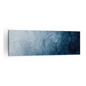 Impression sur toile - Image sur toile - Une composition abstraite dans les tons de bleu et bleu marine. - 160x50cm - Atteindre en profondeur - Décoration murale moderne pour le salon et la chambre ARTTOR