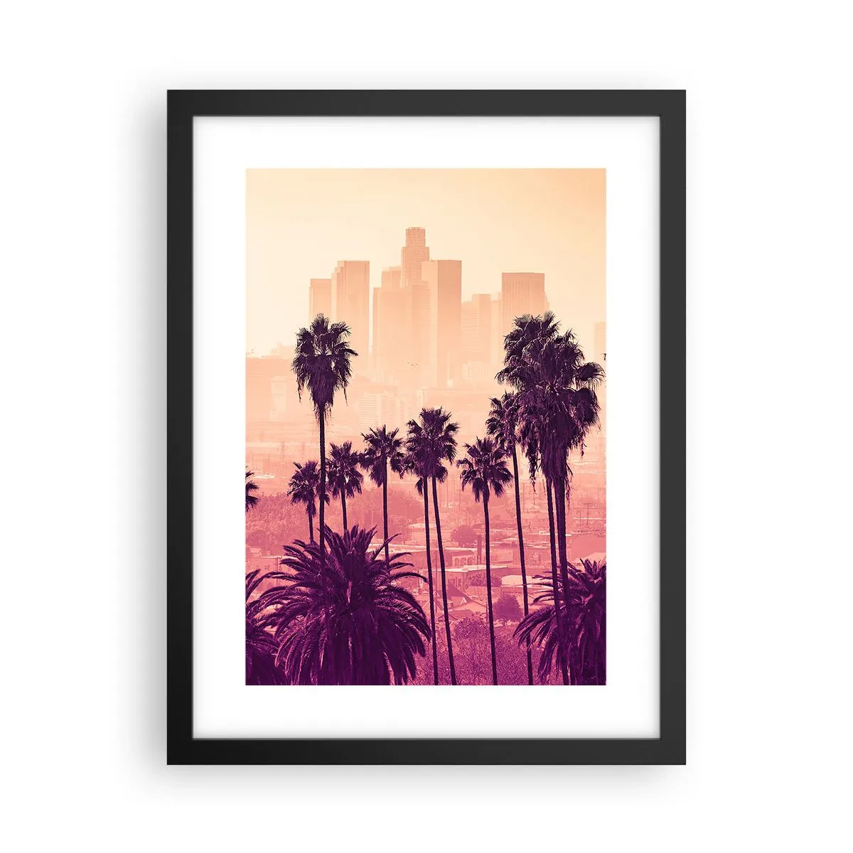 Affiche dans un cadre noir - Poster - Paysage californien - 30x40 cm