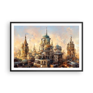 Affiche dans un cadre noir - Poster - Ville des villes - 91x61 cm