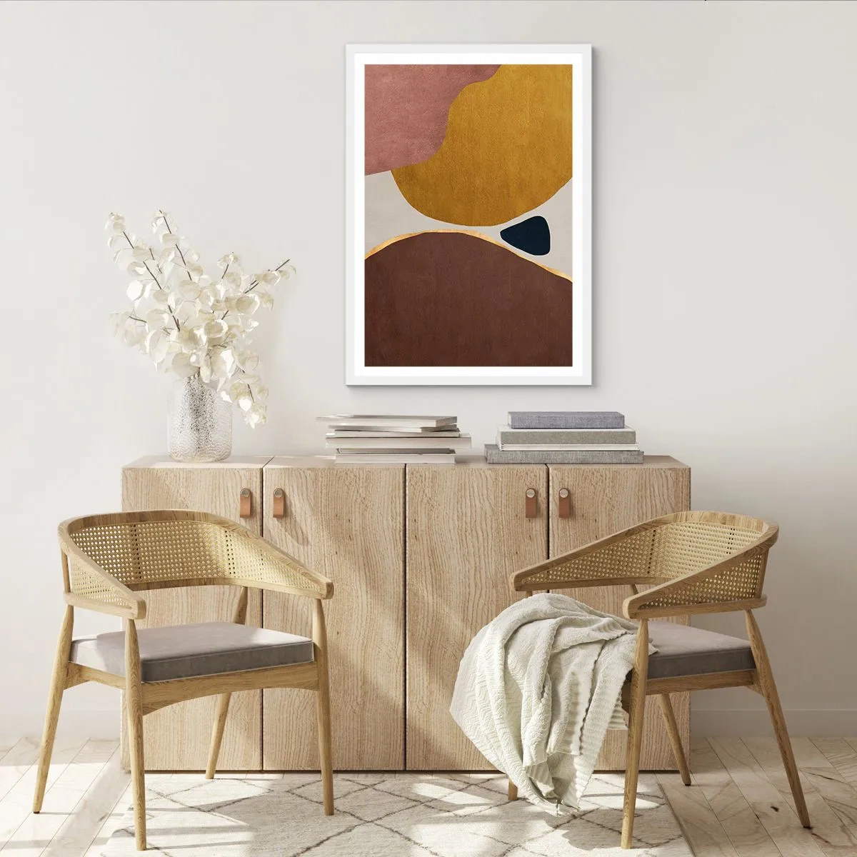 Affiche dans un cadre blanc - Poster - L'abstraction – une place dans l'espace - 30x40 cm