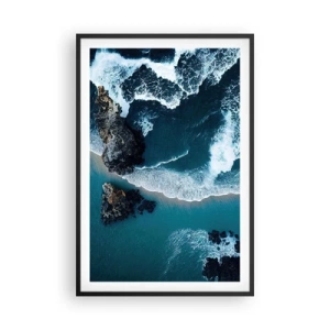 Affiche dans un cadre noir - Poster - Enveloppé par les vagues - 61x91 cm