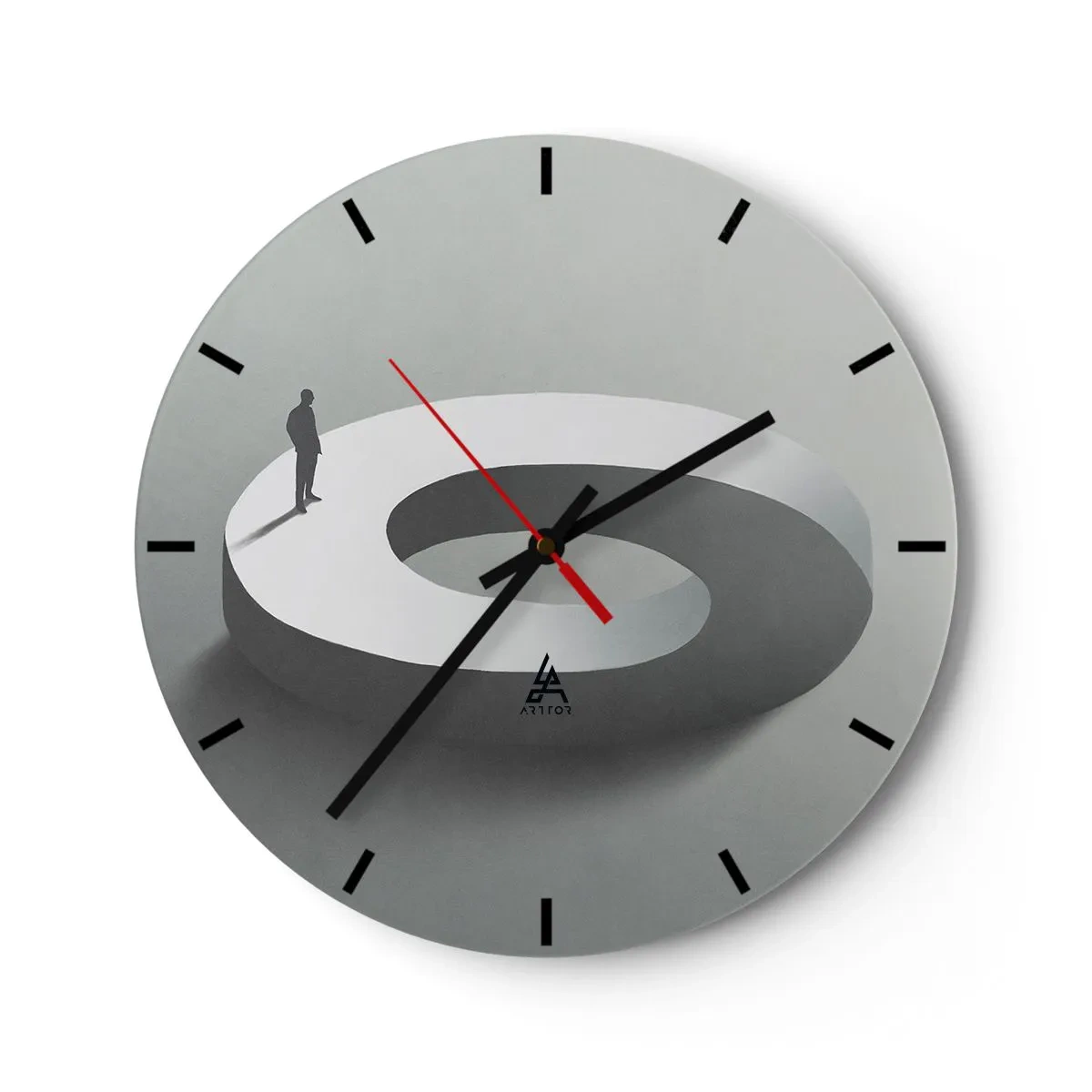 Horloge murale - Pendule murale - Et sois intelligent ici - 40x40 cm