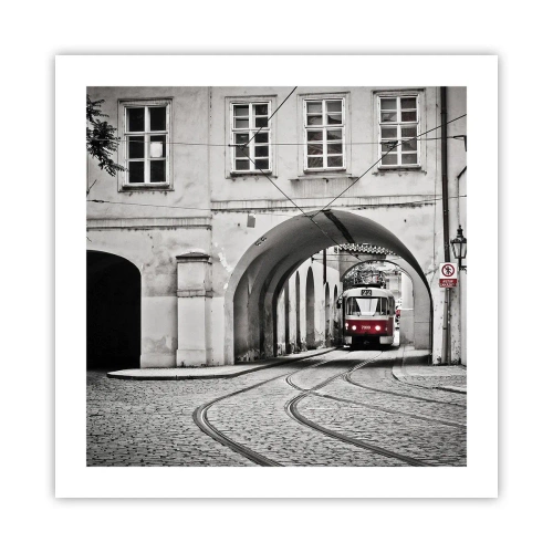 Affiche - Poster - Dans le labyrinthe de la ville - 50x50 cm