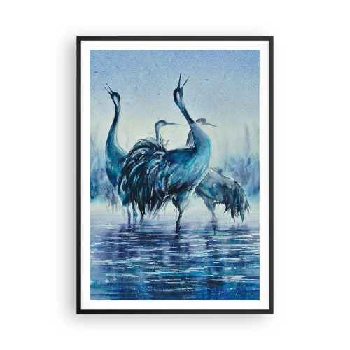 Affiche dans un cadre noir - Poster - Réunion matinale - 70x100 cm