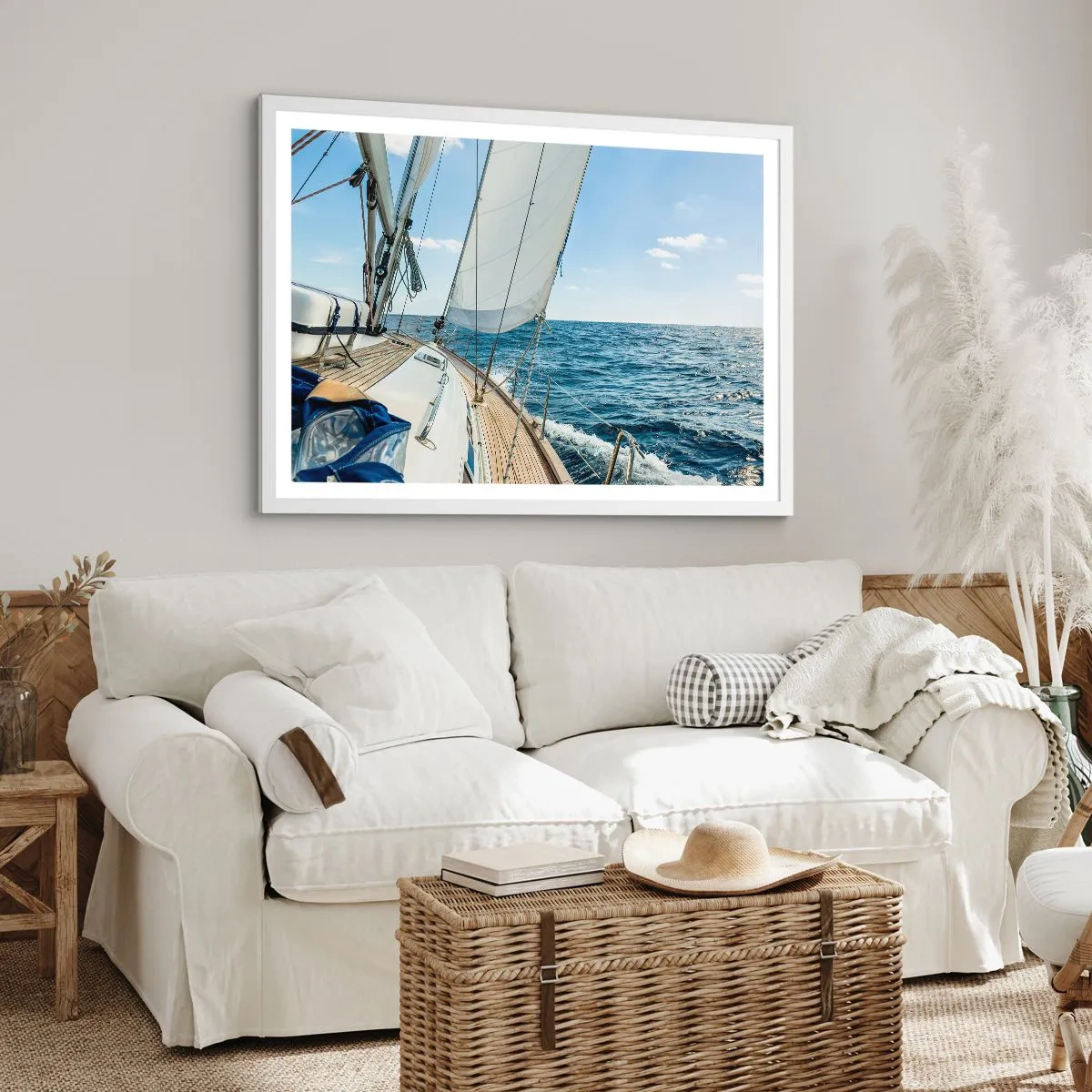 Affiche dans un cadre blanc - Poster - Ohé, l'aventure - 100x70 cm