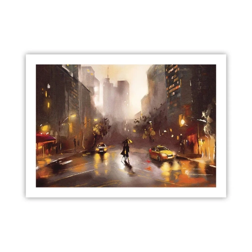 Affiche - Poster - Dans les lumières de New-York - 70x50 cm