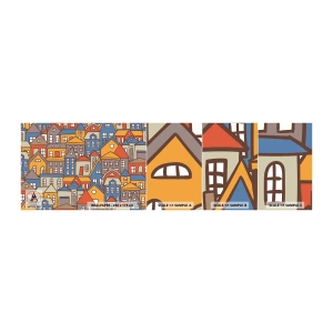 Échantillon de Papier Peint Autocollant Deluxe Sticker - Derrière la maison, une maison - Ville, Architecture, Vieille ville - 100x30 cm