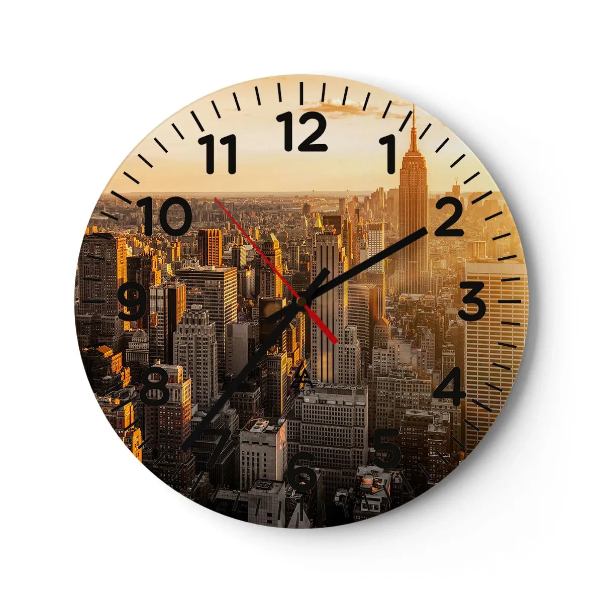 Horloge murale - Pendule murale - Grandir au soleil - 40x40 cm