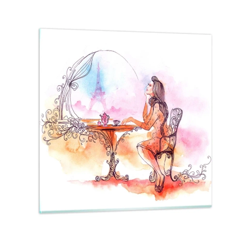 Impression sur verre - Image sur verre - Le chic parisien - 70x70 cm