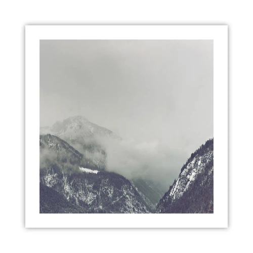 Affiche - Poster - Vallée brumeuse - 50x50 cm