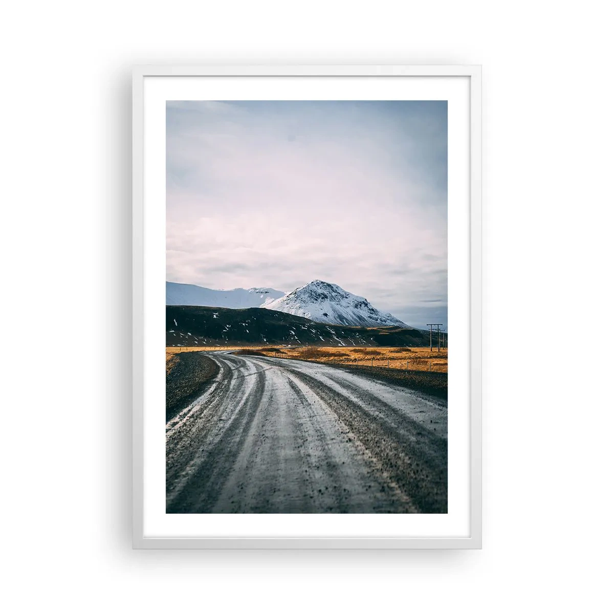 Affiche dans un cadre blanc - Poster - Dans un climat islandais - 50x70 cm