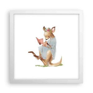 Affiche dans un cadre blanc - Poster - Lis-moi maman - 30x30 cm