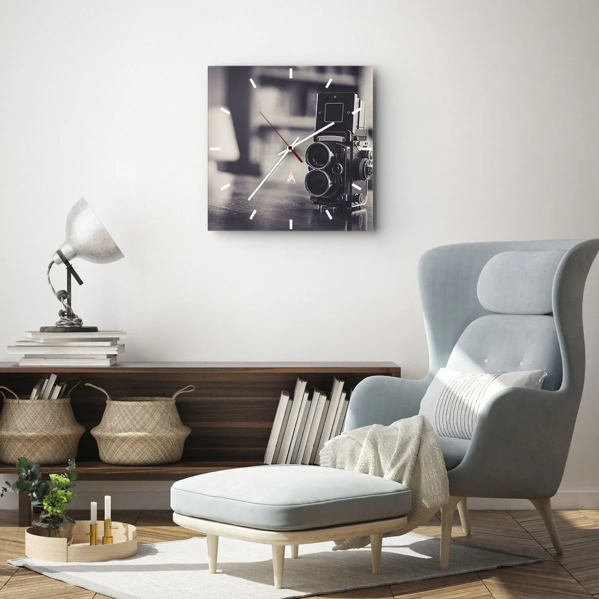 Horloge murale - Pendule murale - La magie de la photographie ancienne - 40x40 cm