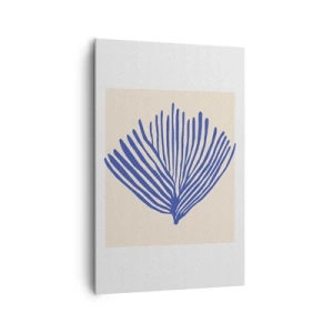 Impression sur toile - Image sur toile - Éventail bleu - 80x120 cm