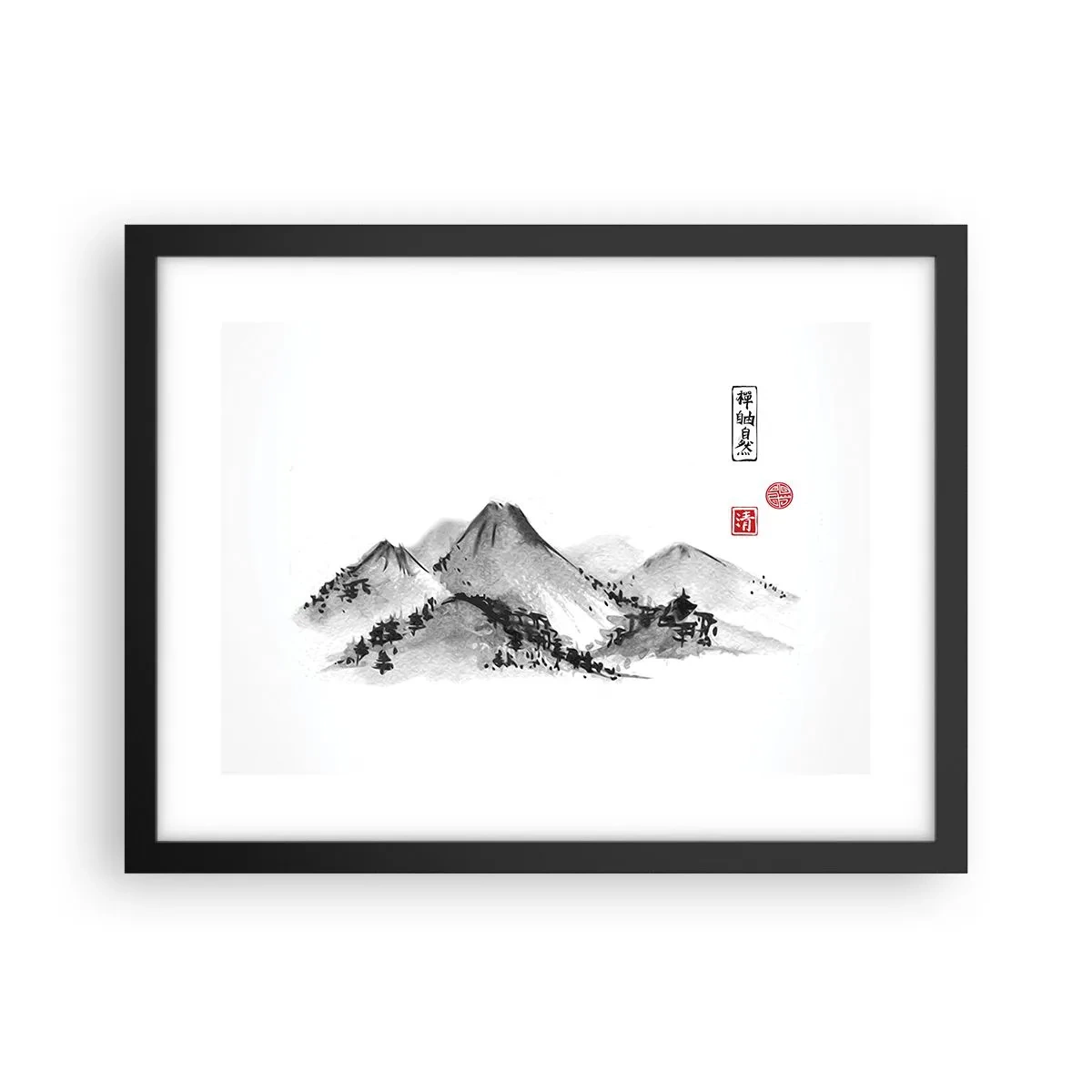 Affiche dans un cadre noir - Poster - Au-delà de la distance - 40x30 cm