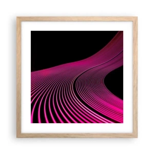 Affiche dans un chêne clair - Poster - Avenue de lumière - 40x40 cm