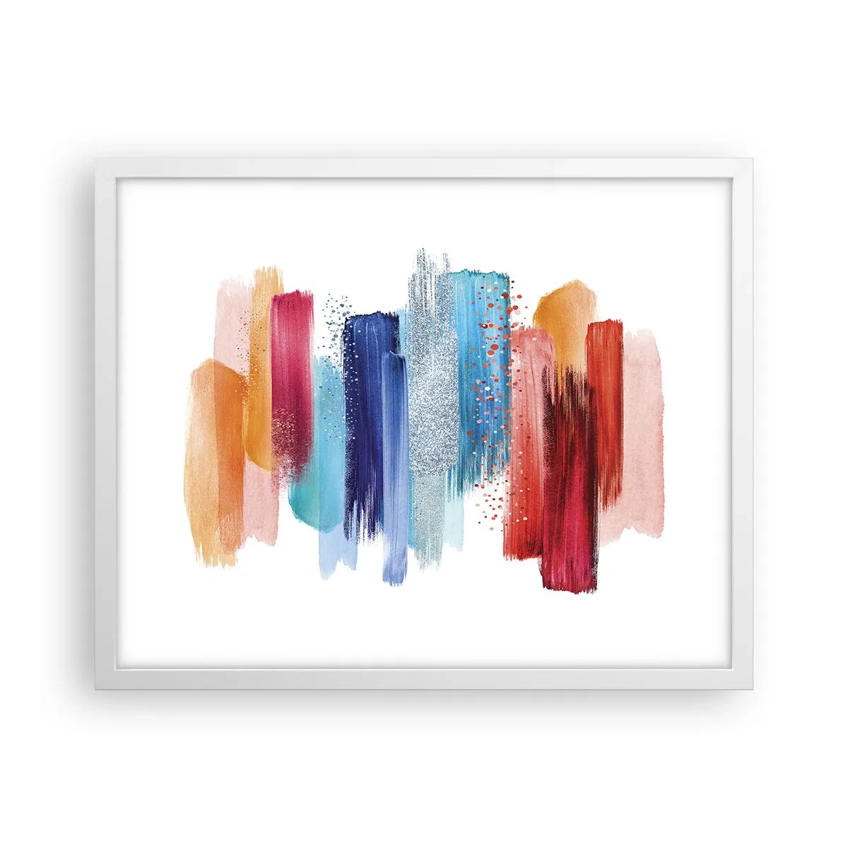 Affiche dans un cadre blanc - Poster - En haut et en bas - 50x40 cm